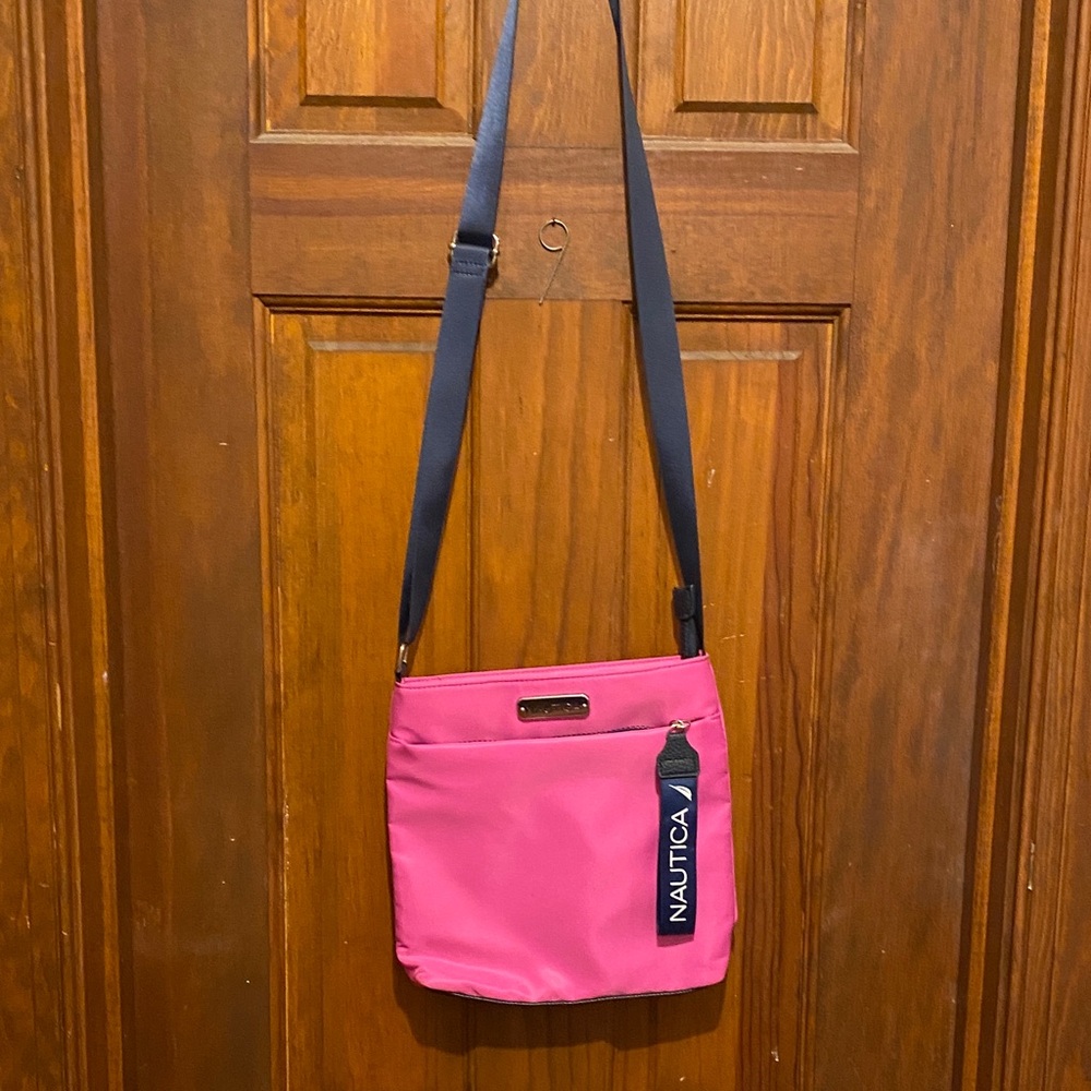 Nautica Fuchsia and Navy Crossbody Bag